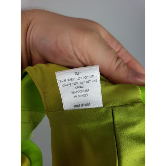 Meshki Vegan Leather Cut Out Strapless Crop Top Green Size X-Small - Picture 7 of 9